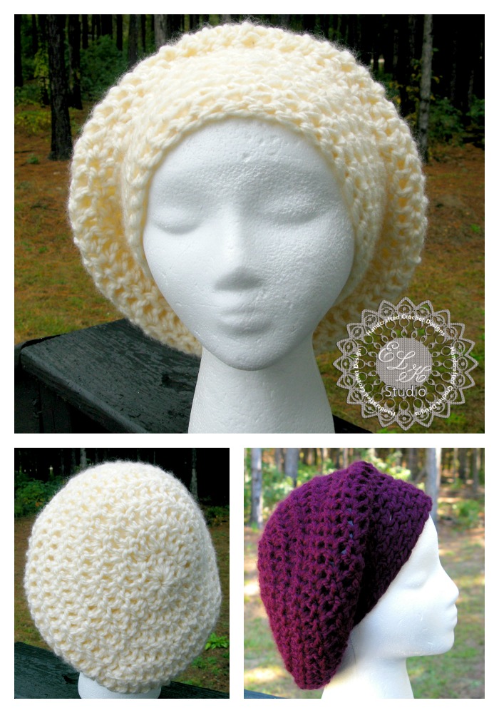 free chunky slouchy beanie crochet pattern