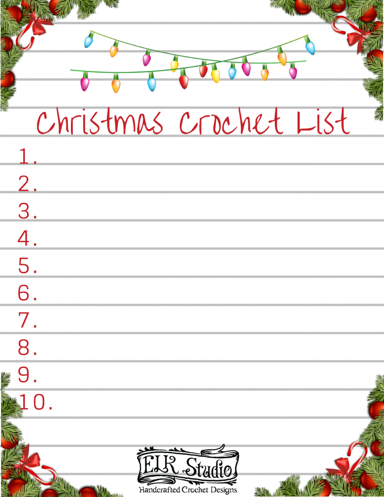 Christmas Crochet List by ELK Studio - ELK Studio - Handcrafted Crochet ...